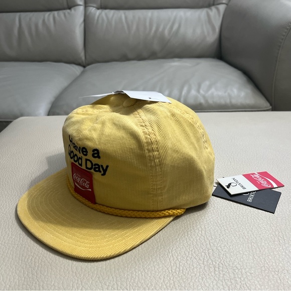 NWT - Brixton x Coca Cola Have a Good Day Unisex 5-Panel Corduroy Cap - Picture 3 of 8